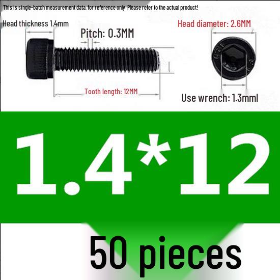 High-Strength Grade 12.9 Internal Hex Head Screws M1.4-M20