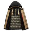 Chaqueta de Invierno Gruesa Acolchada de Terciopelo, Chaqueta Acolchada de Plumón Negro Dorado, Chaqueta Acolchada, Chaqueta Cálida para Hombre, Chaqueta Acolchada