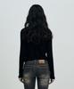 Arikim Lyla Layered Cardigan / Black-Melange