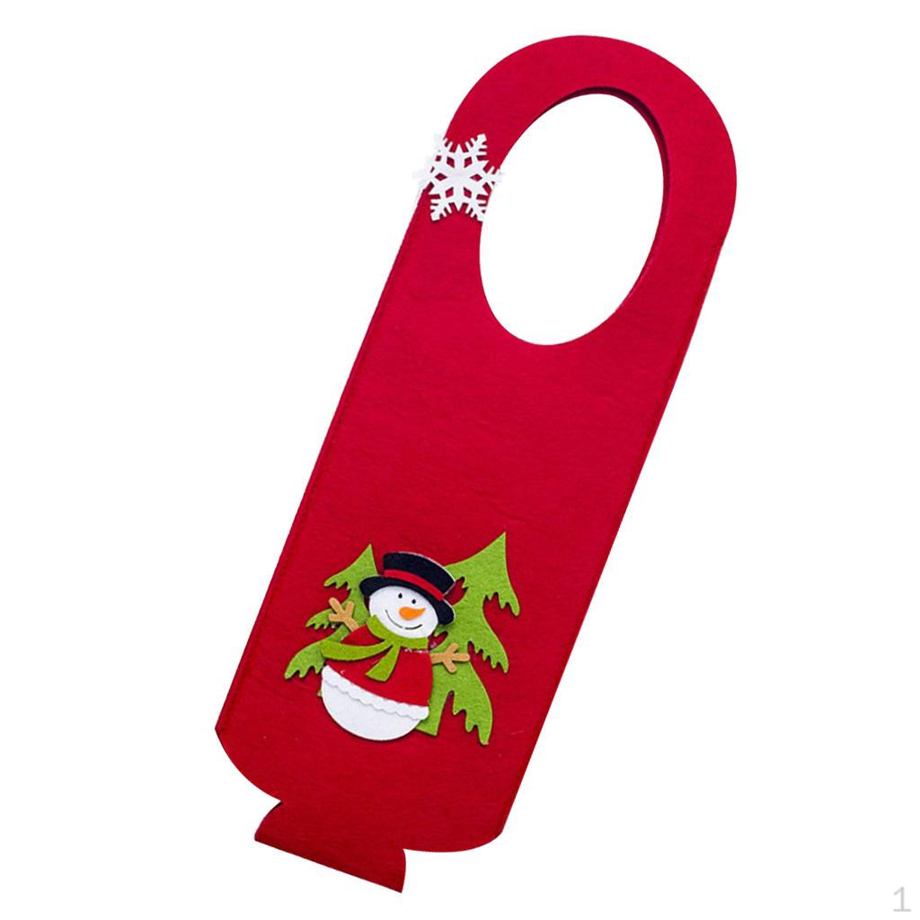 

Snowman Bottle Cover Christmas Table Decor красный