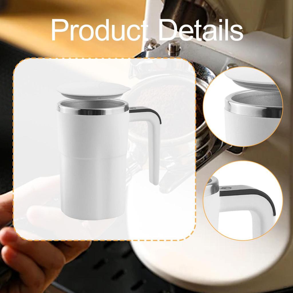 Coffee Mug Automatic Mixing Cup with Lid Portable Versatile Auto Stirring for Tea Protein Powder