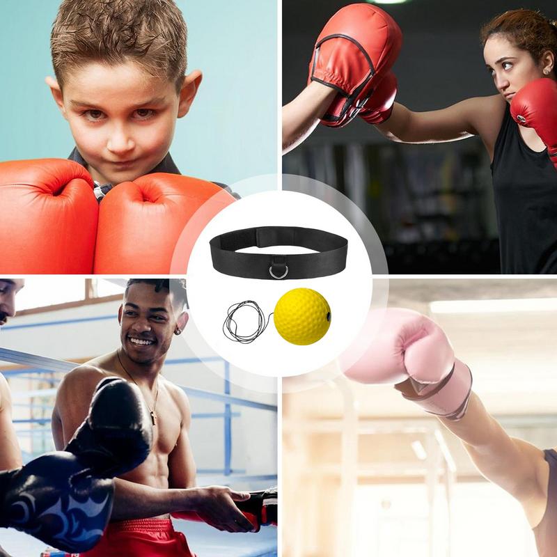 Boxing Magic Ball Reflex Speed Training With Headband Boxing Punching Balls Hand Eye Coordination Fitness Martial Arts Supplies
