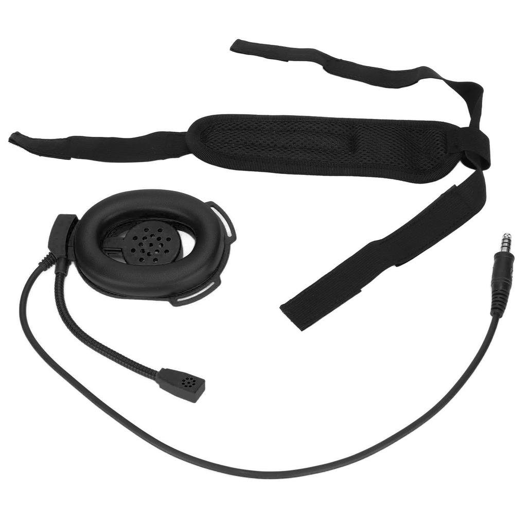 Headphones Motorcycle Helmet Unilateral Headset Military Standard Plug HeadphonesBlack