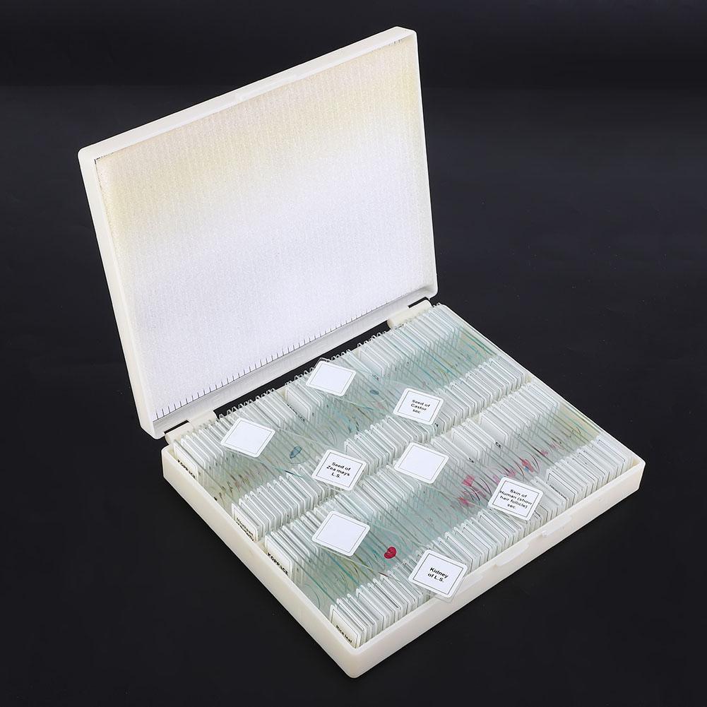 Set de diapozitive pentru secțiunea biologică pregătită pentru educația de bază în științe biologice 100 de diapozitive