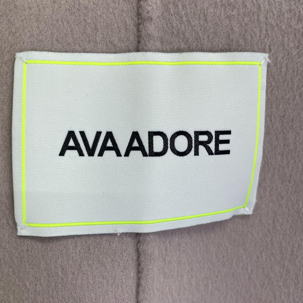 Ava Adore 531-0281003 Beige wool x mink fur belted single coat coat 36 beigeUsed