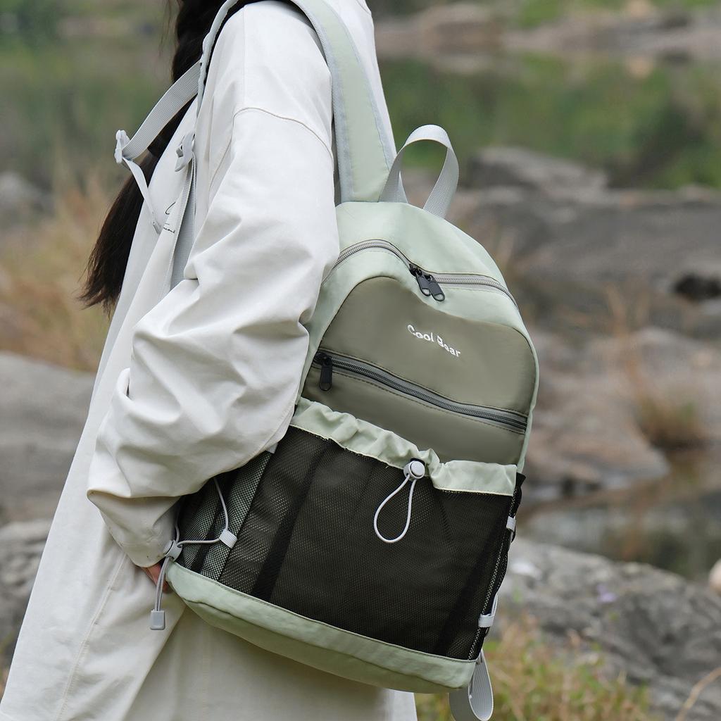 Schoolbag New Nylon Scratch-resistant Outdoor Hiking Bag Leisure Travel Backpack 1011 Summer Lightweight