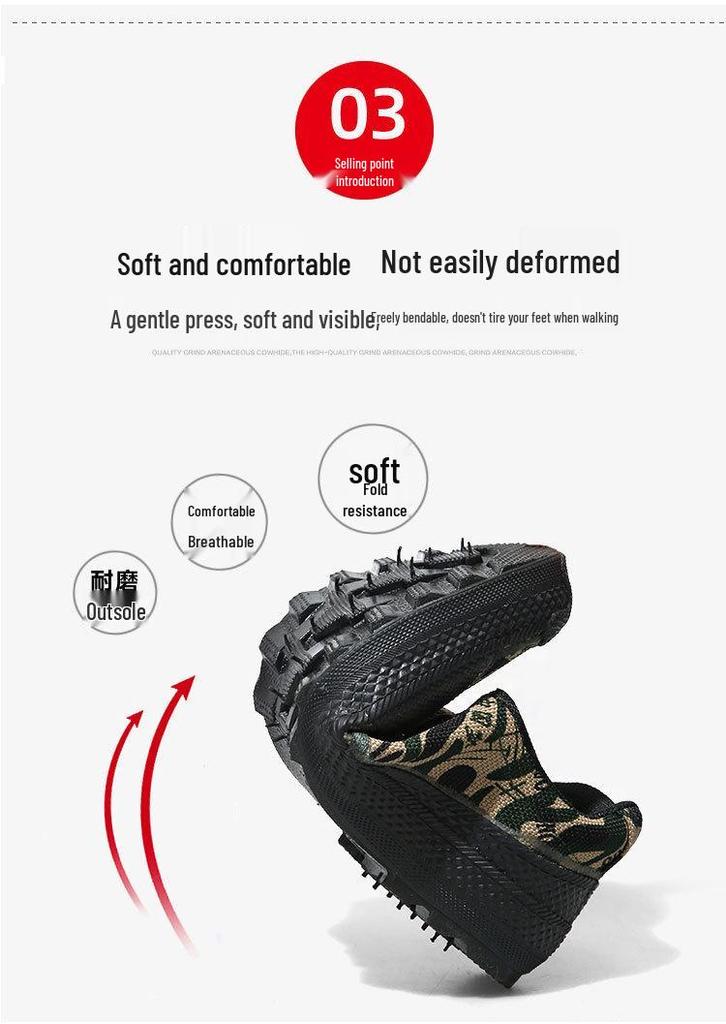 Camouflage Non-Slip Wear-Resistant Military Training Shoes for Men and Women