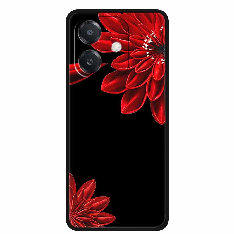 Para OPPO A3 / A3x 5G Funda 6.67" Funda Negra Silicona Suave Funda para Teléfono Para OPPO A3x A3 5G Funda Trasera A 3x A 3 x A3 x Dibujos Animados