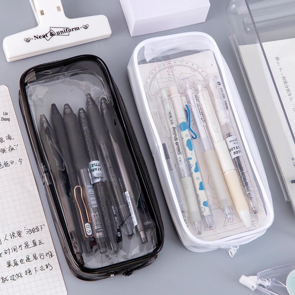 Large Capacity Transparent PVC Pencil & Makeup Case