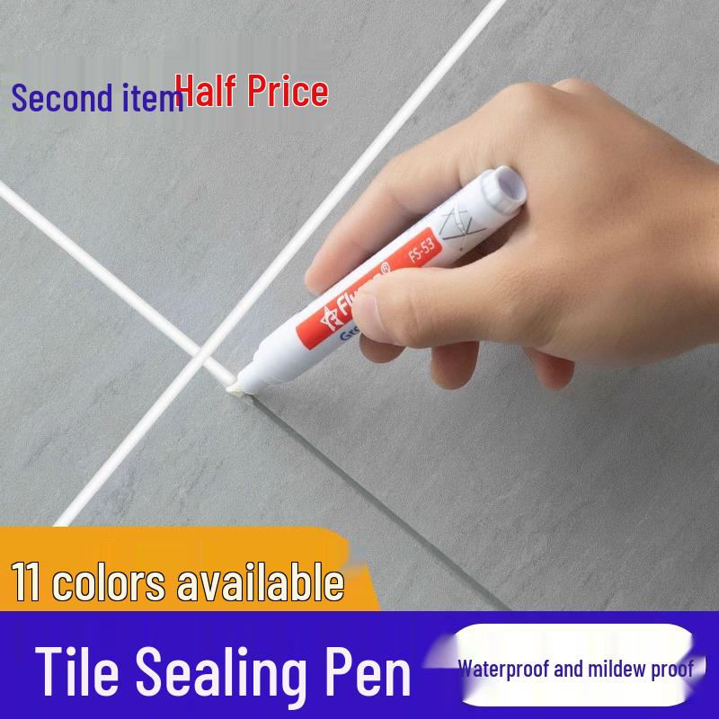 Tile & Grout Color Repair Pen - Quick-Drying Touch-Up Tool for Floors and Furniture