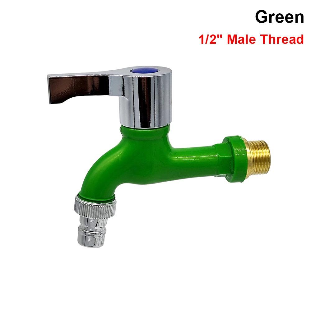 1Pcs Wall Mounted Plastic Faucet 1/2" Male Water Hose Quick Connector  Garden Balcony
