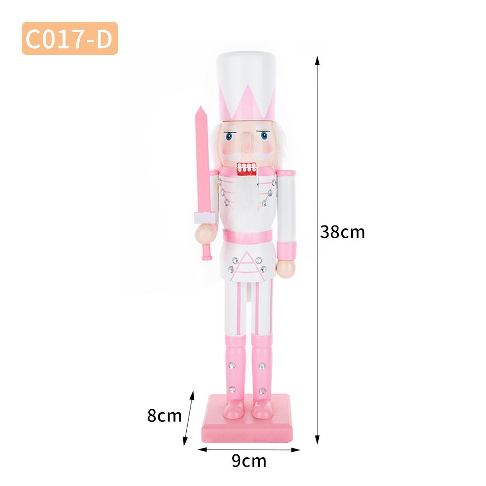 Pink & White Princess Style Wooden Nutcracker Ornament