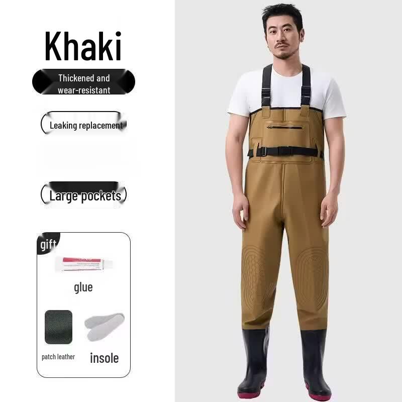 Men's Waterproof Fishing Wader Pants with Boots