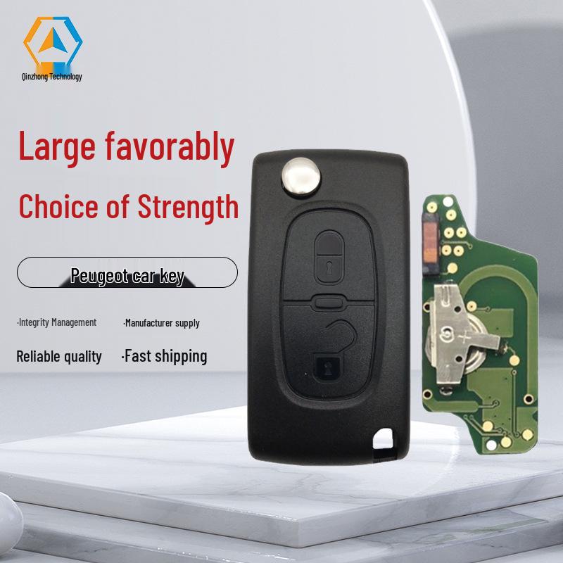 

Peugeot 2-Button Remote Key: 0523 ASK, 433MHz, 7941 Chip 2-button 0523 With Slot