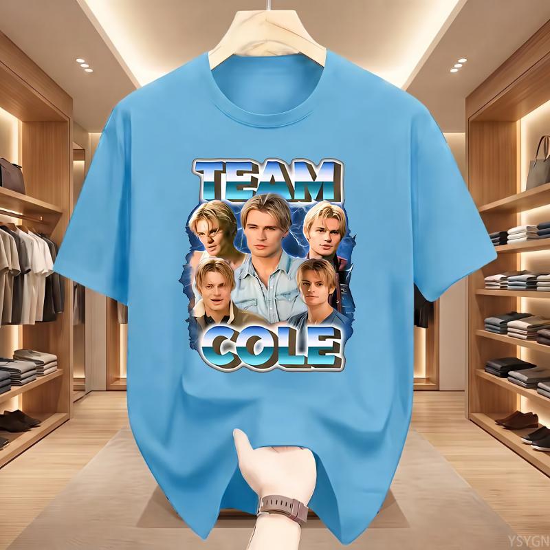 Team Cole Walter Magliette Grafiche Vintage Unisex Moda Unisex 100% Cotone Maglietta Manica Corta Oversize Ampia Magliette Streetwear