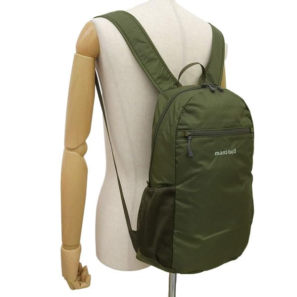 [Montbell] Bag for Men and Women, Backpack, Rucksack, A4 Compatible, Foldable Backpack, Nylon, Pocketable, Light Pack 15, 1133470 (Khaki (KH))