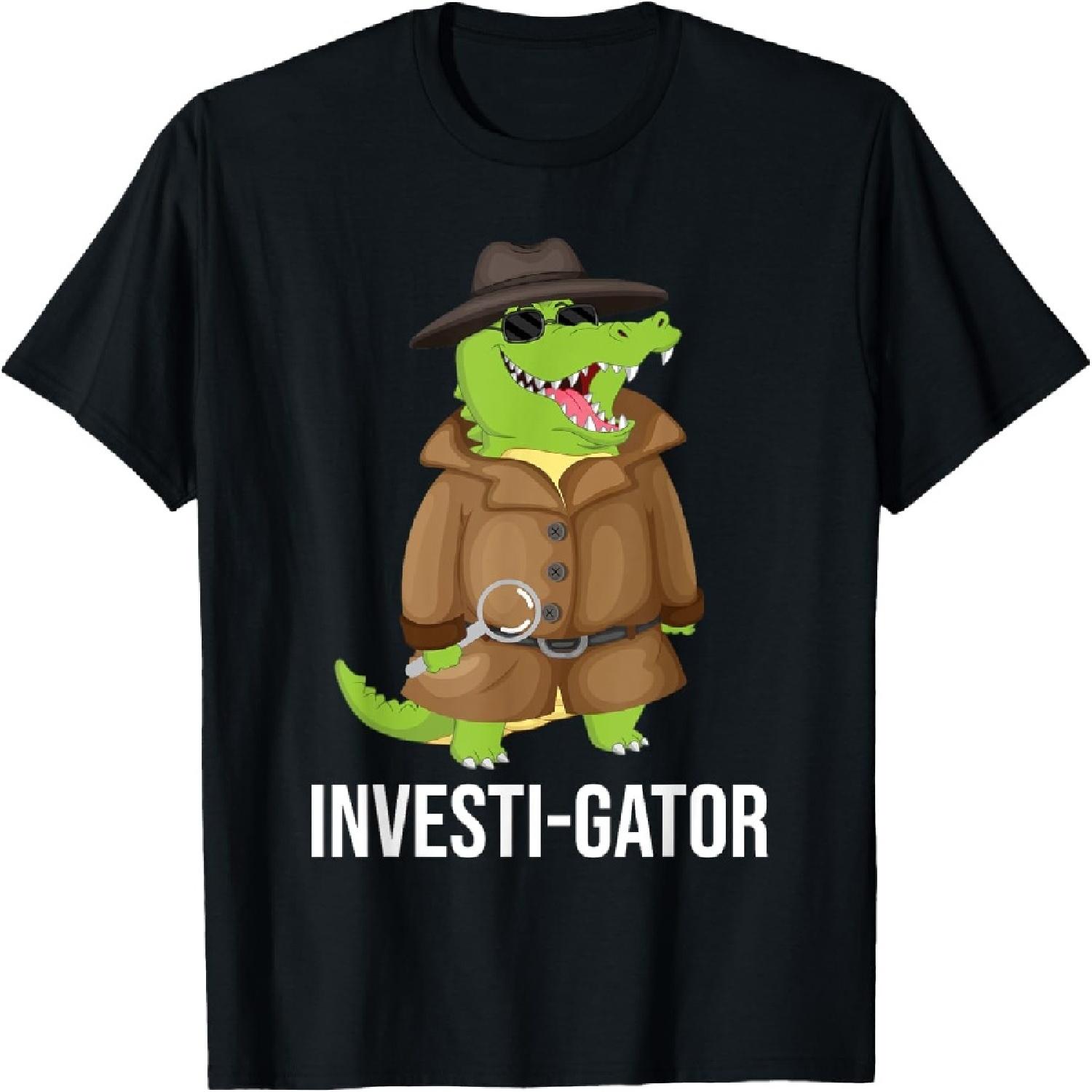 Investigator - Alligator Crime Private Detective Espionage T-Shirt XXXXXL разноцветный