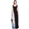 Women's 2025 Summer Fashion: Street Style Slit Shoulder Strap Camisole Long Vest