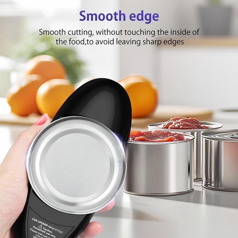 Electric Can Opener, One-Touch Automatic Can Opener, Handheld Opener And Smooth Edge Kitchen Gadget Can Openers