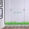 Green Grass Butterfly Foot Line Baseboard Corner Cover Wall Decal Stickers Home Decor