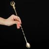 32cm Long Handle Cocktail Spiral Stirring Spoon Fork Stainless Steel Whiskey Stirring Stick Cocktail Shaker Bar Accessories