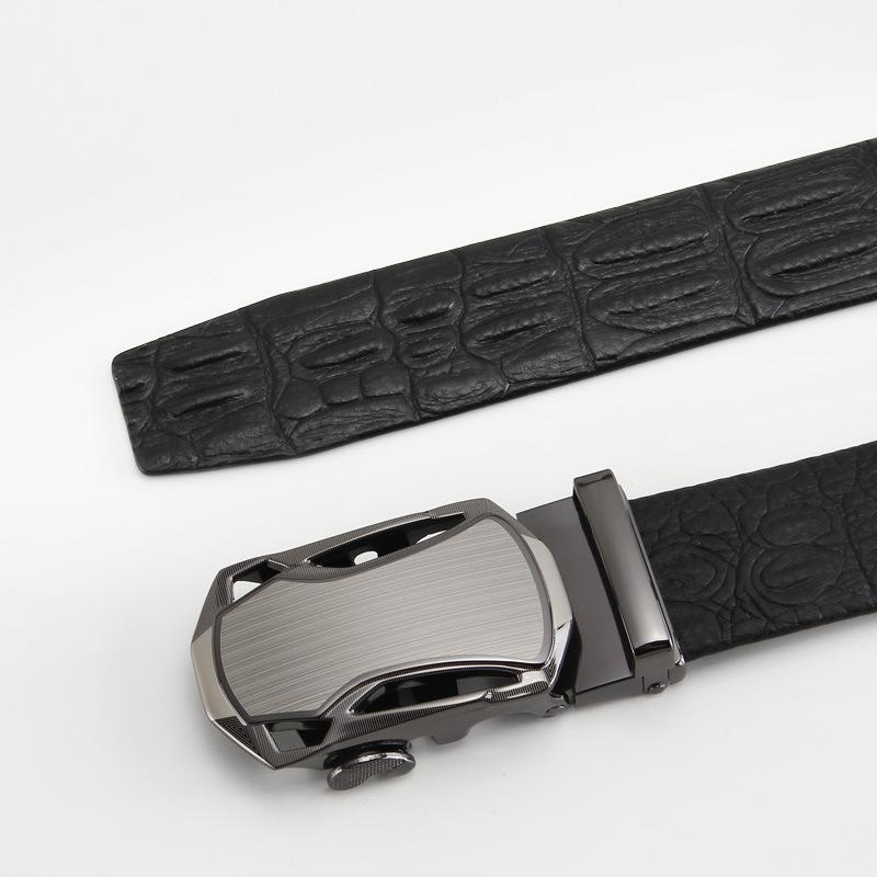 

Мужской ремень из натуральной кожи, двусторонний, из коровьей кожи верхнего слоя, деловой, повседневный, с автоматической пряжкой 110-130cm