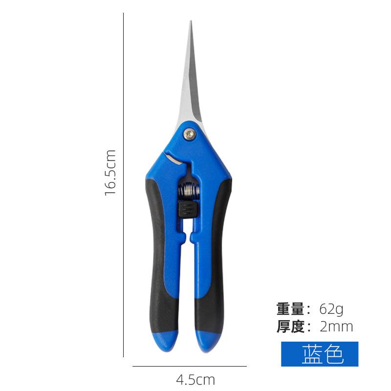 1 stk hagesaks rustfritt stål hagegrenbeskjæring for tresaks fruktplukkingssaks ugress potteblomstbeskjærer