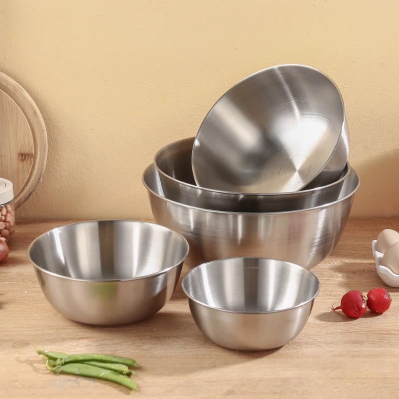 304 Stainless Steel Kitchen Basin - Multi-Purpose: Wash Vegetables, Rinse Rice, Drain, or Mix with Scale