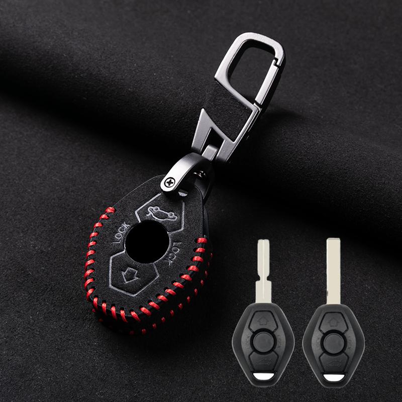 

Leather Shell Fob For Bmw X5 E53 X3 F83 E46 E39 E38 E60 E63 E61 E64 Series 3 5 7 330I Z3 Z4 E85 E86 M5 325I Car Key Cover Case