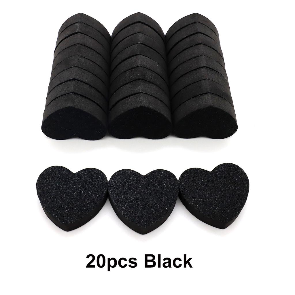 20/50Pcs Nail Polish Buffer Heart Mini Buffing Sanding Files Block Pedicure Care Manicure Pedicure Nail File Tools Nail Charm