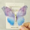 Cute and Compact Butterly Hair Clip in Soft Cotton Material with Elegant Pearls
