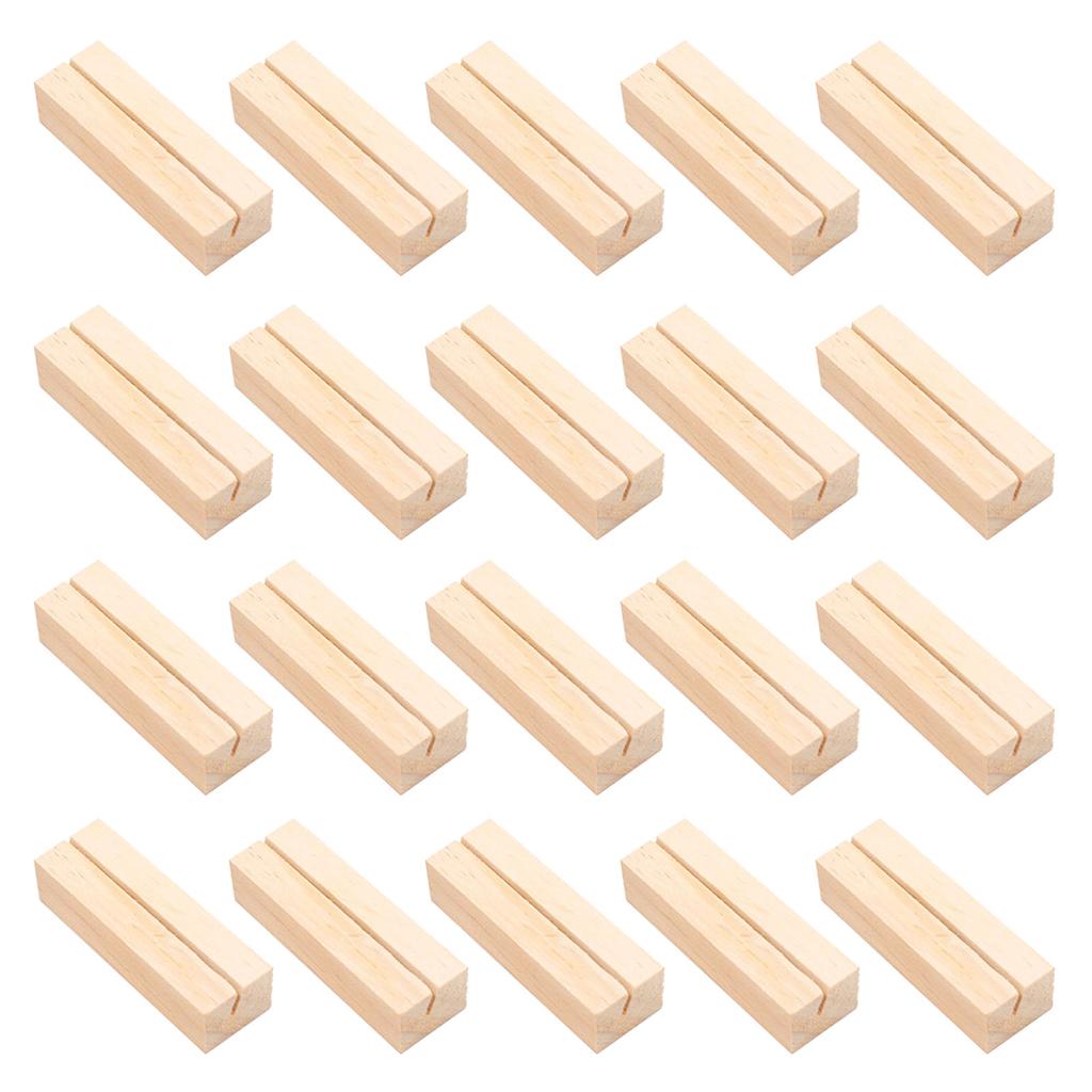 20 ks Dřevěné Stojánky na Čísla Stolů Dřevěné Držáky na Jmenovky Dřevěné Jmenovky Jmenovky na Jídlo Držáky na Vzkazy Fotografie na Svatbu