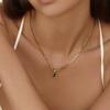 Multicolour Zircon Pendant Necklace Stainless Steel Stainless Steel Jewelry  Gift Giving