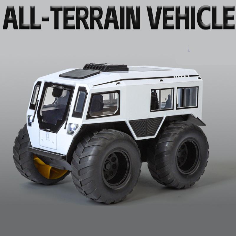 

1:24 Sherp All-Terrain Alloy Truck Car Model Diecasts Metal ATV Off-Road Vehicles Model Simulation Sound and Light Kids Toy Gift белый