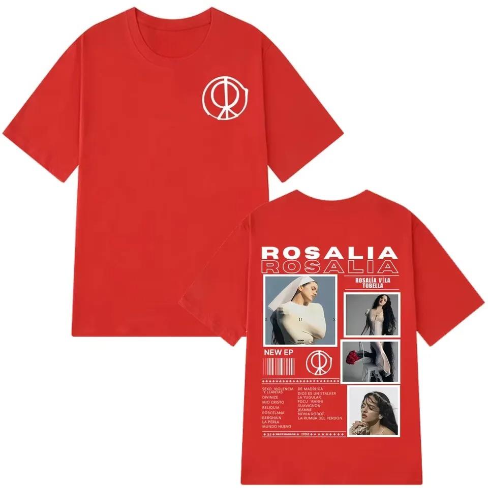 Rosalía LUX Album Tour 2026 Stampa T-Shirt Unisex Girocollo Unisex 100% Cotone Manica Corta Y2k Oversize Tee Regali per Fan Merchandising Concerto