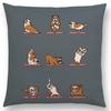 Mais Novos Animais Yoga Estampas de Desenho Animado Engraçadas Capa de Almofada Alpaca Coelho Dachshund Bull Terrier Hipopótamo Cães Panda Capa de Almofada para Sofá