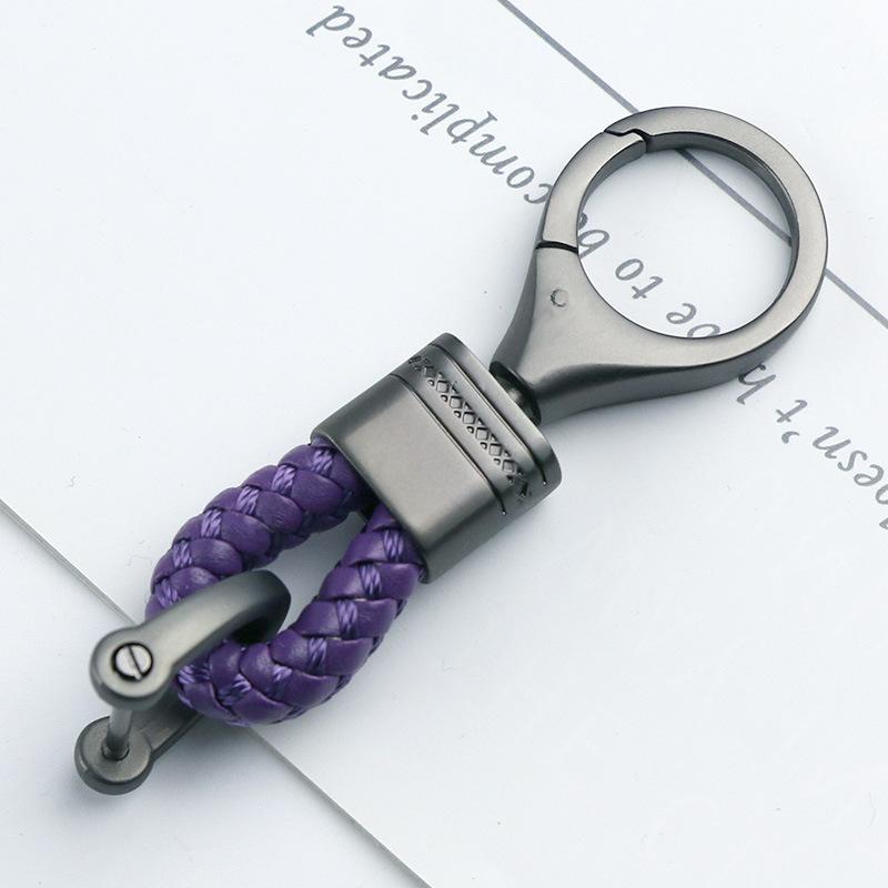 Braided Rope Sub-Gun Printing Keychain Men'S And Women'S Waist Hanging Big Head Chain General Car Key Bag Accessories