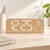 Digital LED Clock with Temperature Display Easy Reading Alarm