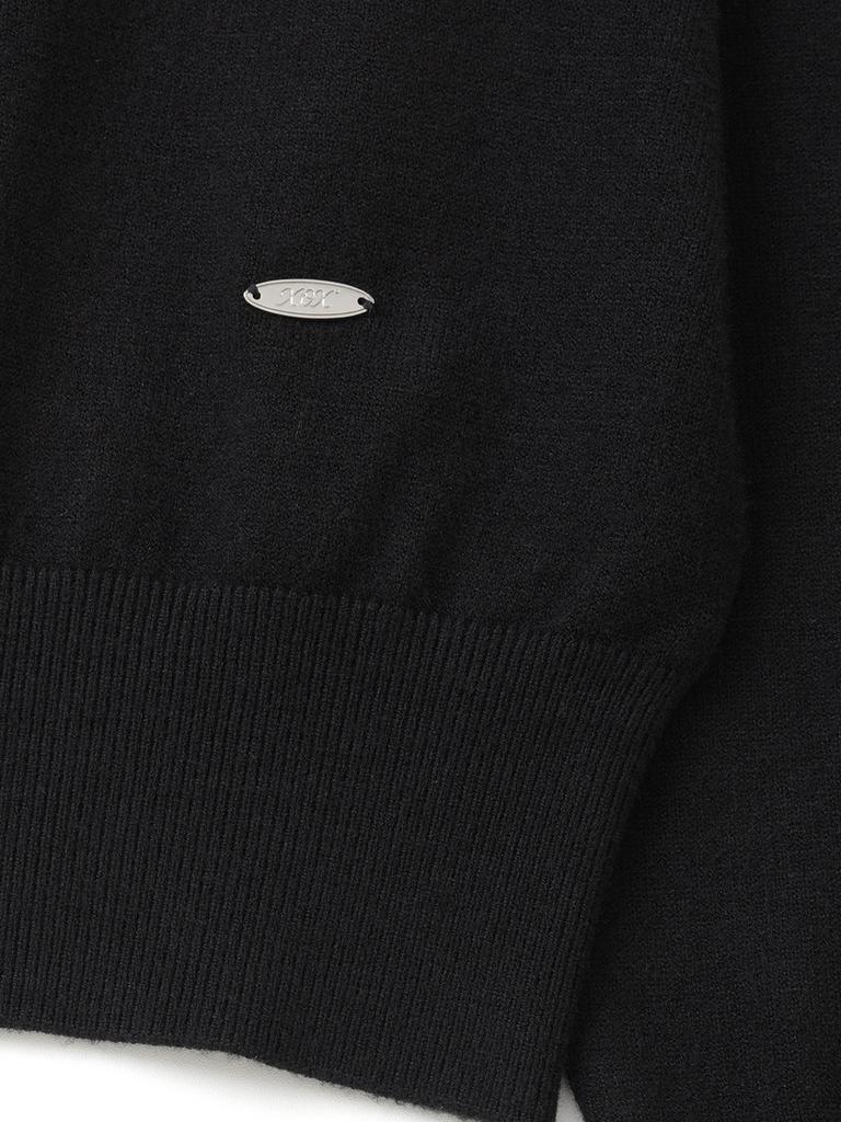 XOX (Women) Essential Round Crop Knit [Black]