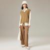 Wudao Women's V-Neck Solid Knit Layering Vest