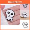 Stylish White Ghost Character Pin With Playful Design Ideal For Halloween Festivities And Gifts