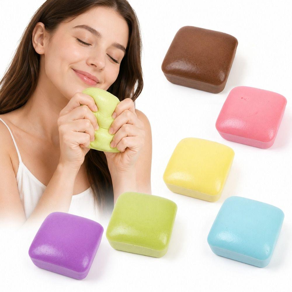 Simulation Square Bread Squeeze Toy Anxiety Relief Decompression Pinch Toy Office Gift