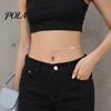 Duurzame Oefen Tailleketting Kruis Metalen Ketting, Eenvoudige Stijl Verstelbaar Lichtgewicht Gouden Lichaamssieraad, voor Vrouwen Strand Bikini's En Nachtclub Outfits
