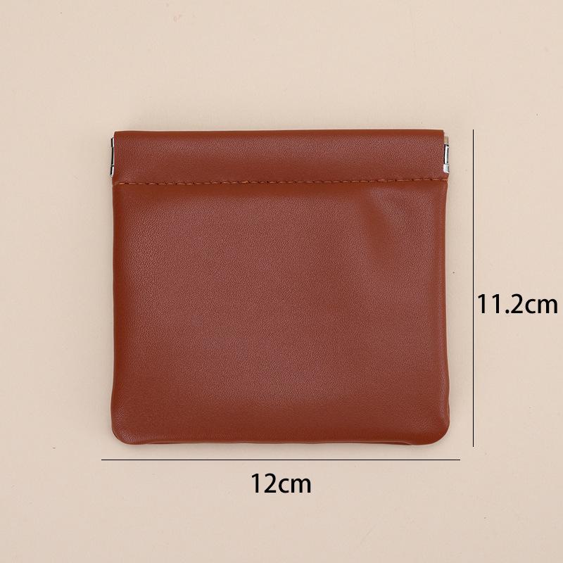 

Мини кошелек для монет из искусственной кожи с застежкой-кнопкой на 2025 год - Водонепроницаемый и портативный