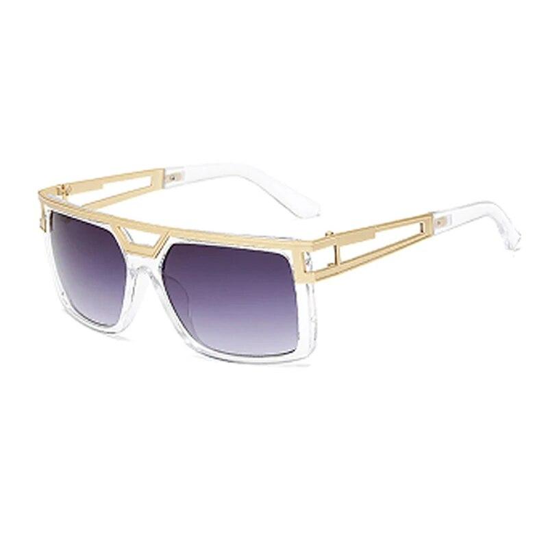 Large-frame New Metal Double-beam Men In Europe And The United States Large-frame Eyebrow Sunglasses