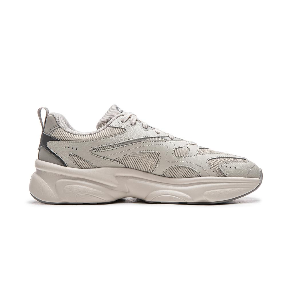 Li Ning Milk Coconut Cushioning Rebound Slip Resistant Abrasion Resistant Height Increasing Low Top Casual Shoes Men's AGCW115-1