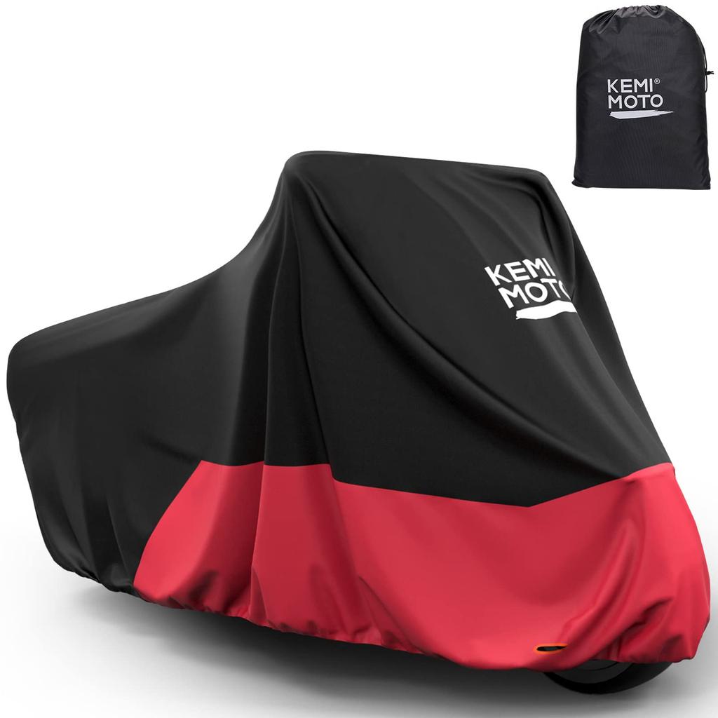KEMIMOTO Harley Cruiser Cover, Bike Cover, UV Protection, High Windproof, Waterproof, 300D Thick, UV