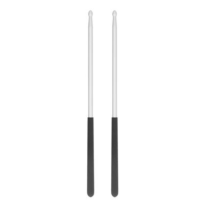 1 Pair Professional Drum Stick Solid Power Boosting Non Slip Handle Aluminium Alloy 5A Drum Stick Silver