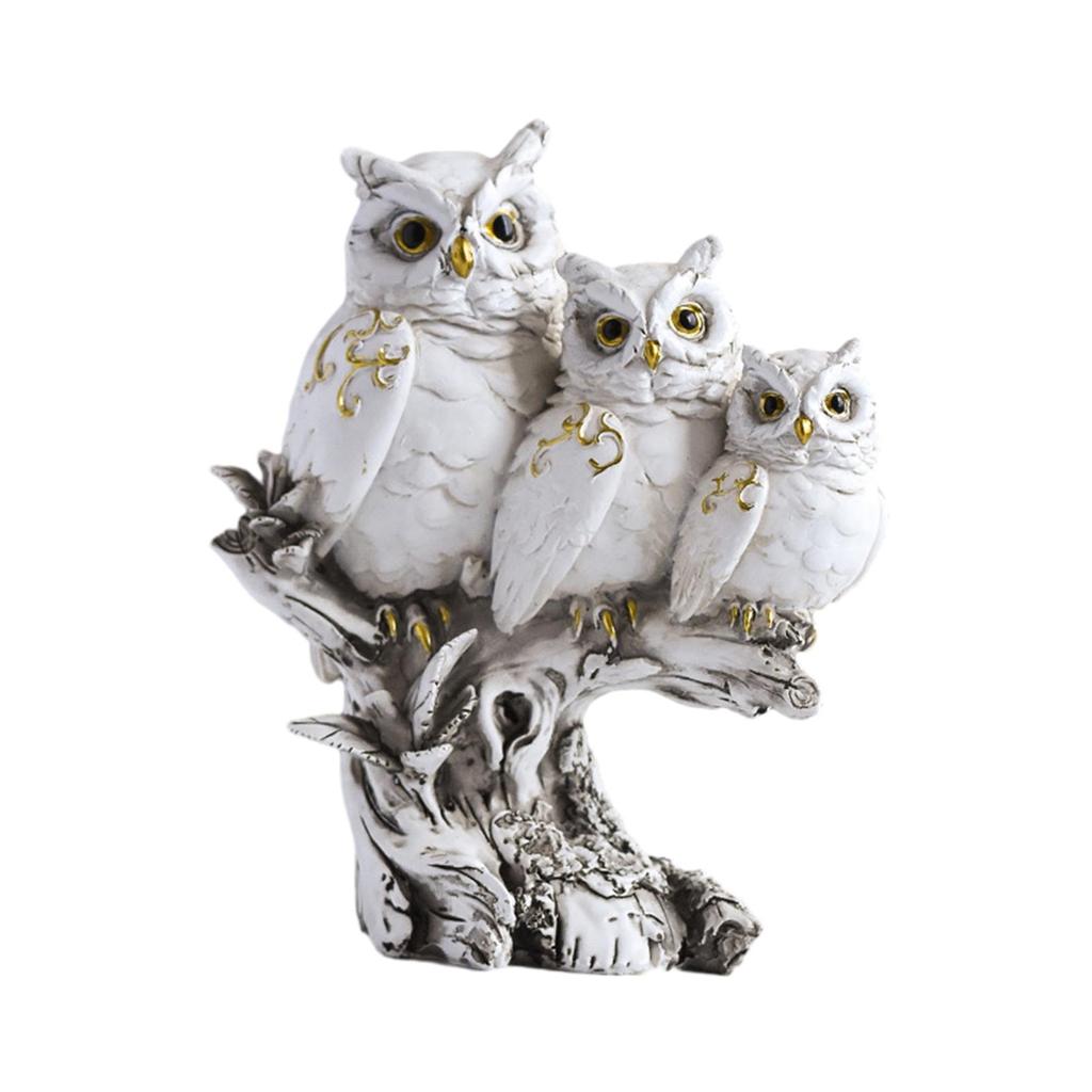 Owl Figurines Owl Statue Owl Sculpture Animal Statue for Office, Desktop Living Room