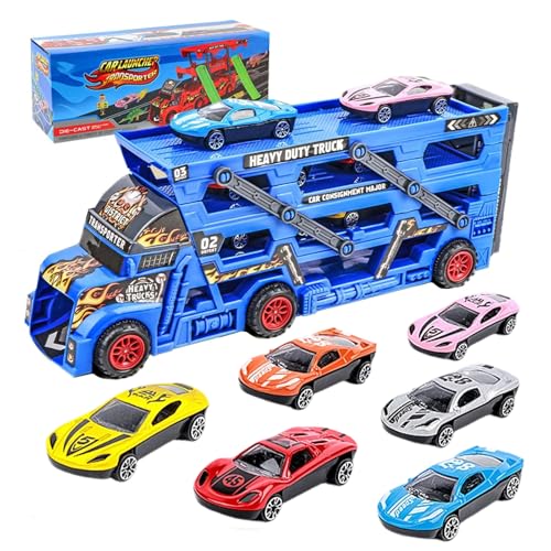 

AMYCOOL Construction Vehicle Toy Set, Miniature Car Set with Storage and Working Vehicles, Educational Toy with Traffic Signs and Car Stickers, Indoor
